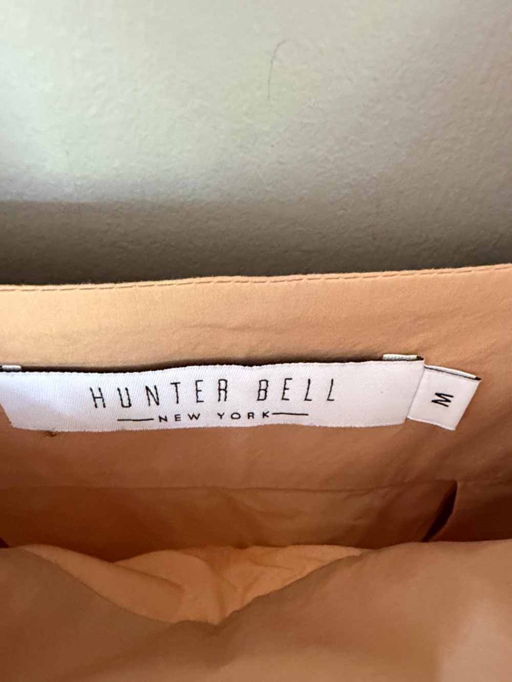 Hunter Bell Neutral Puff Sleeve Waverly Midi Dress Square Neck Resort Size M - Picture 7 of 8